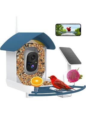 Bird Feeder with Camera,Birds House Camera,Solar Powered,AI Bird ID